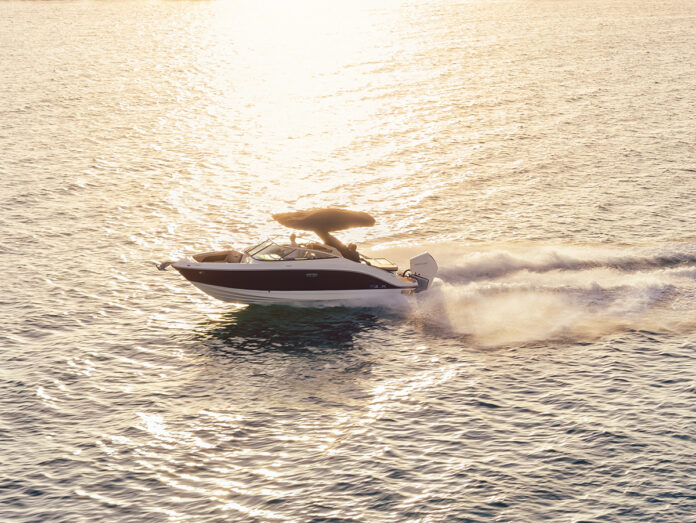 SLX 260 Outboard at sunset
