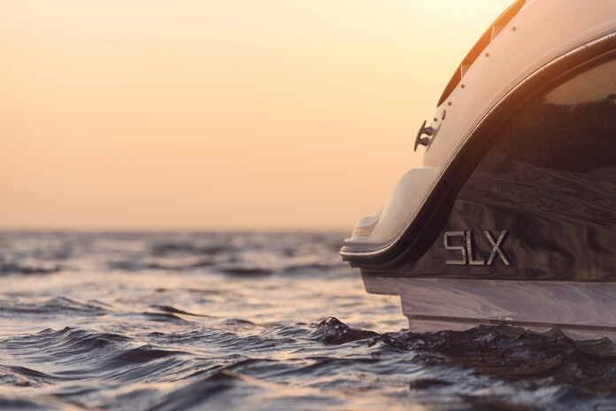 SLX 260 Outboard badge detail