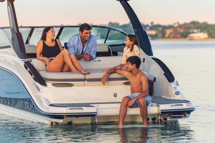 Family aboard an SLX 260