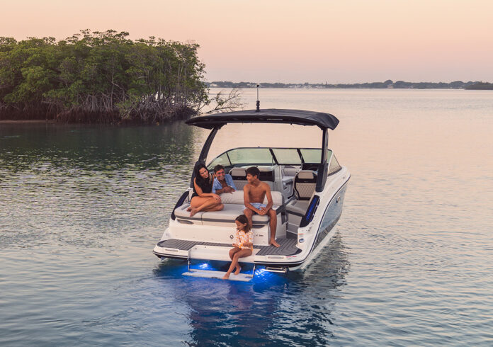 Family aboard an SLX 260